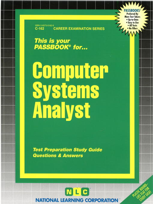 Title details for Computer Systems Analyst by National Learning Corporation - Available